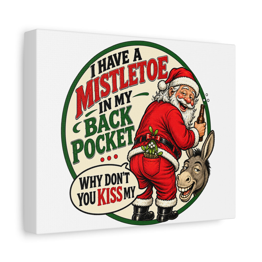 Bad Santa Canvas Wall Art Holiday Decor
