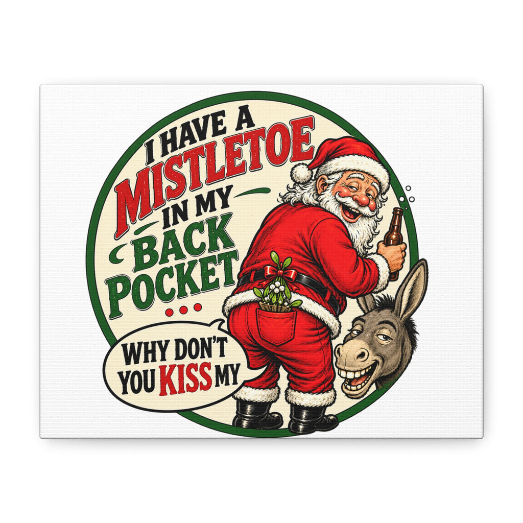 Bad Santa Canvas Wall Art Holiday Decor